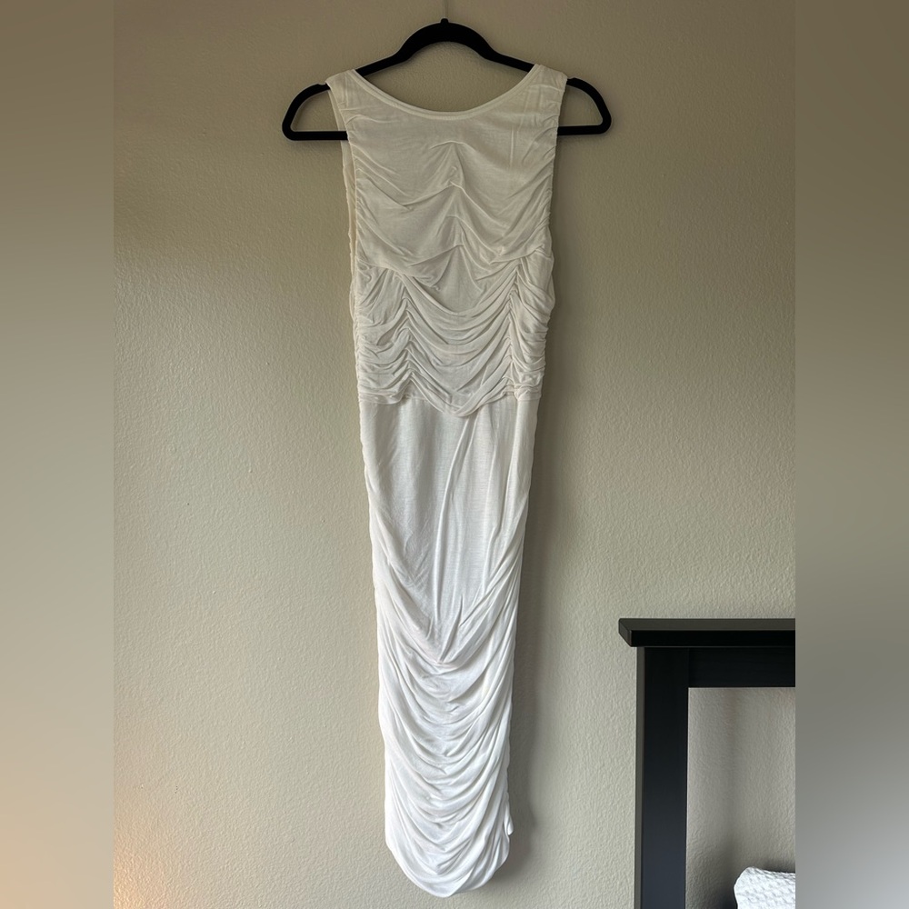 Alice + Olivia small white runched dress